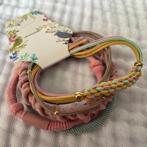 New! 5 pack Assorted Friendship Bracelet Hairties